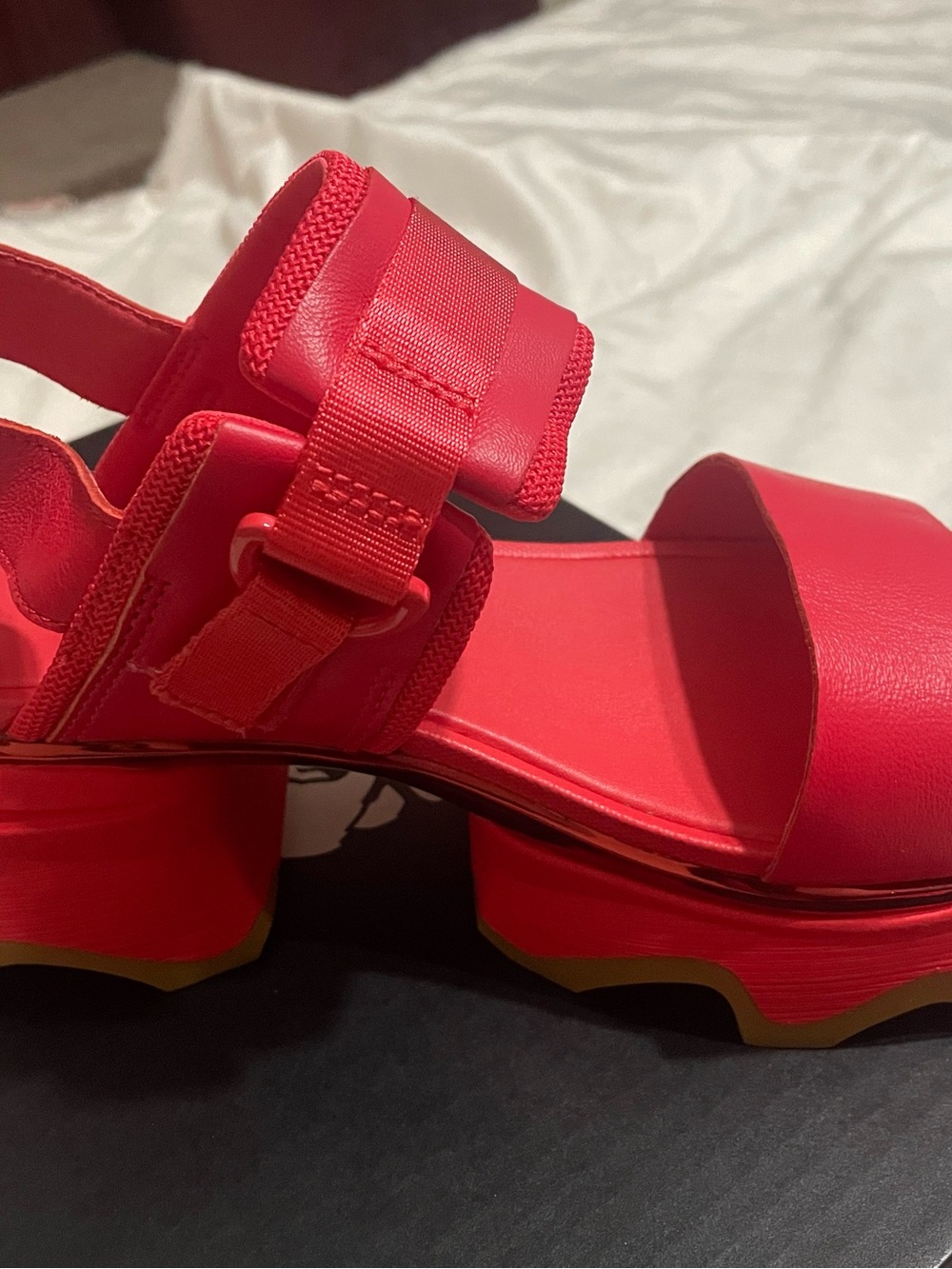 Sorel Red Platform Sandals - Picture 3 of 7